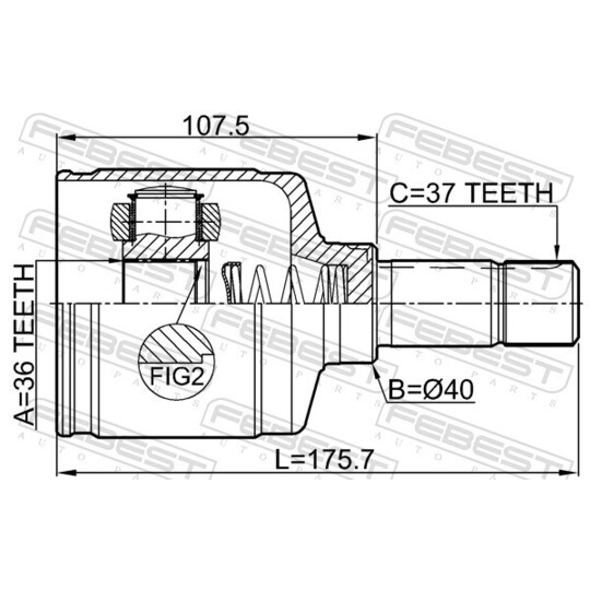 2511-EXPLH - Joint Kit, drive shaft 