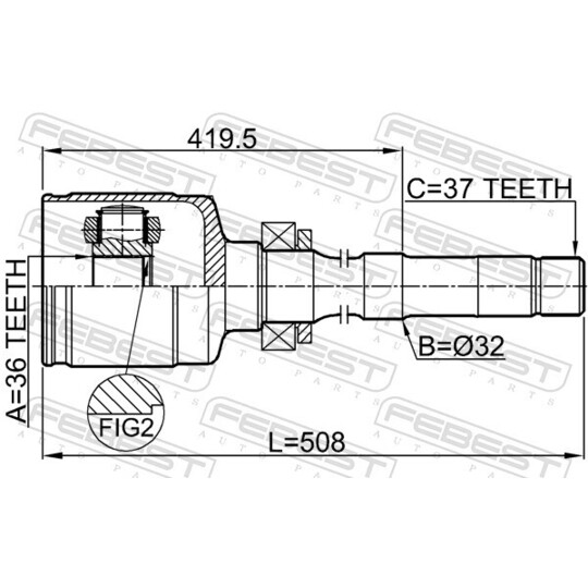 2511-EXPRH - Joint Kit, drive shaft 