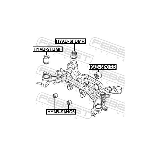 HYAB-SFBMF - Mounting, axle beam 