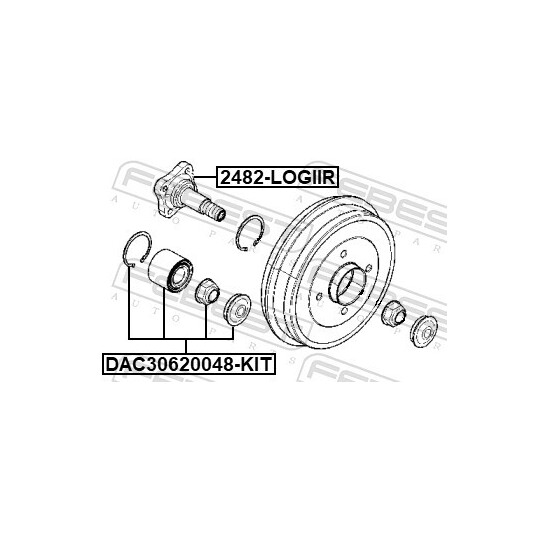 2482-LOGIIR - Axle Beam 