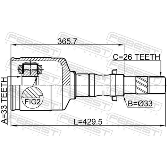 2411-DUSTMTRH - Joint Kit, drive shaft 