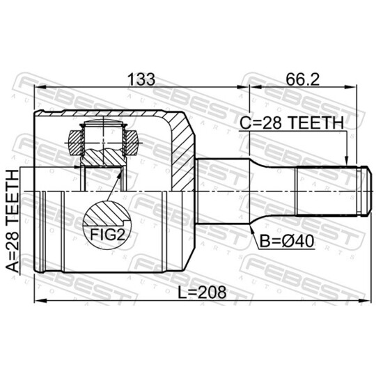 1011-TRB - Joint Kit, drive shaft 