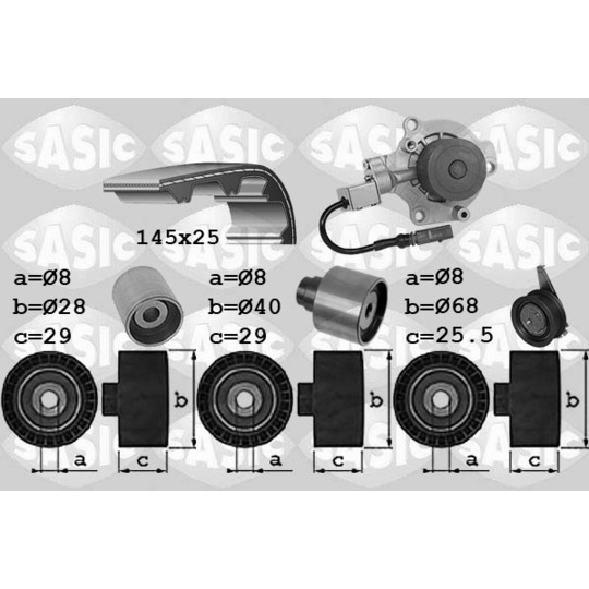 3906113 - Water Pump & Timing Belt Set 