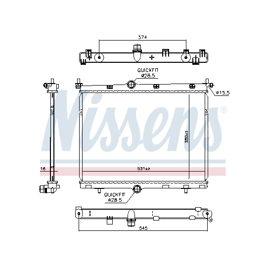 607030 - Radiaator, mootorijahutus 