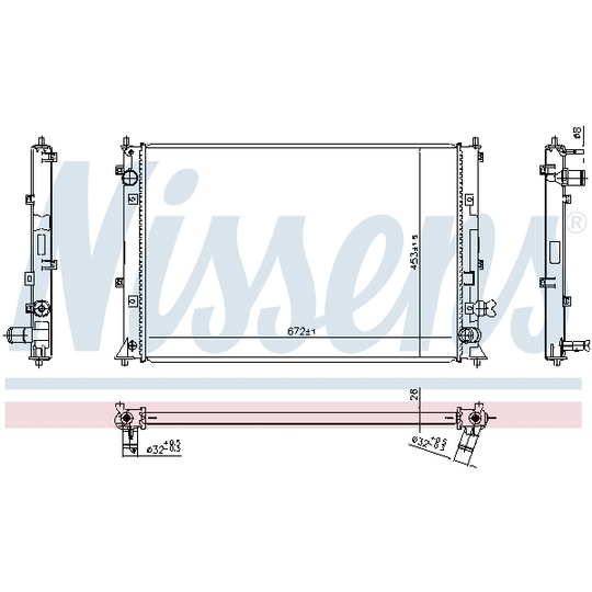 606297 - Radiator, engine cooling 