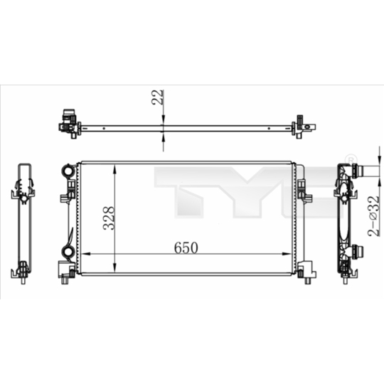 737-0073 - Kylare, motorkylning 