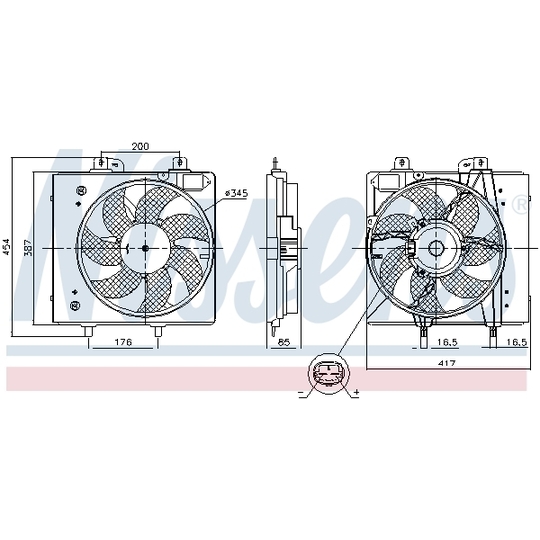 850087 - Ventilaator, mootorijahutus 