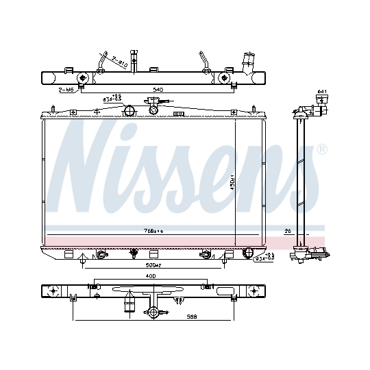 606822 - Radiator, engine cooling 