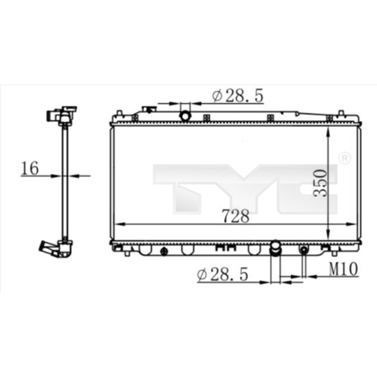 712-0053 - Radiator, engine cooling 