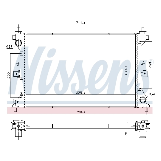 606383 - Radiator, engine cooling 