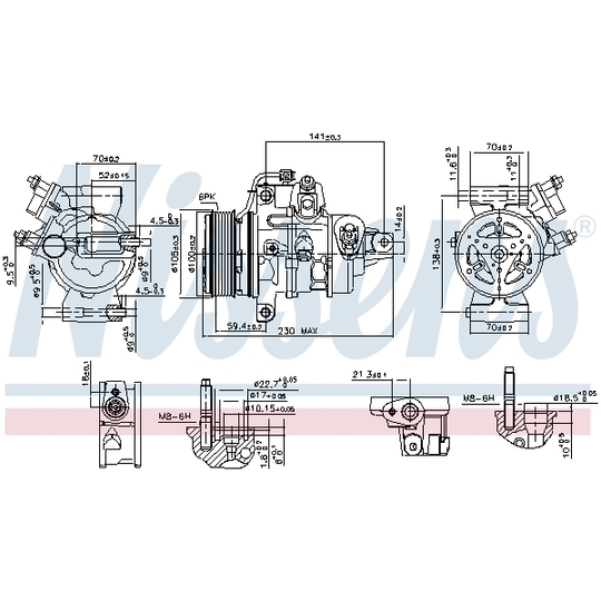 890787 - Kompressor, klimatanläggning 