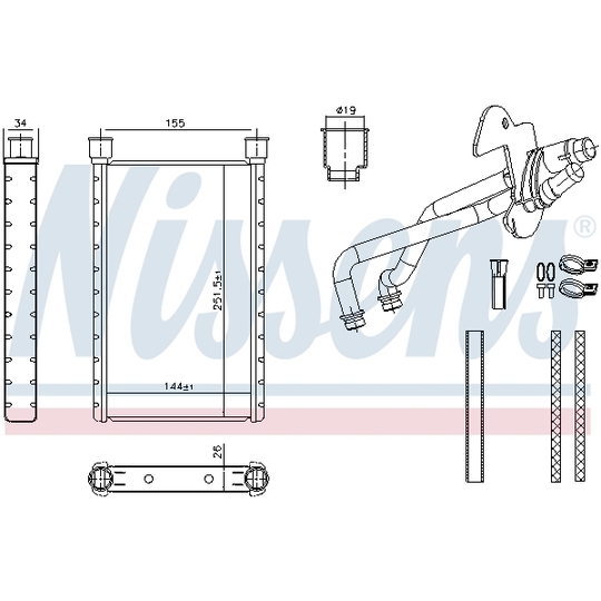 707282 - Heat Exchanger, interior heating 