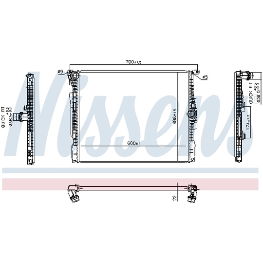 606513 - Radiator, engine cooling 