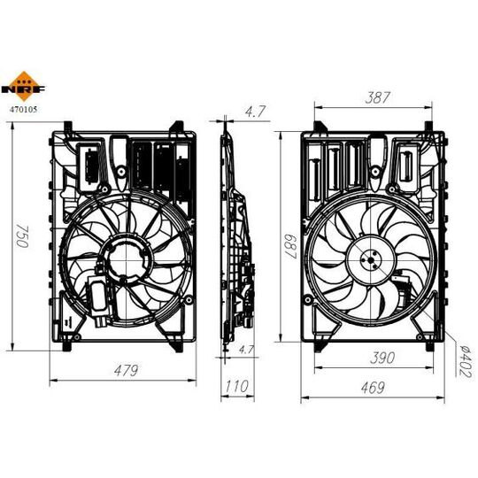 470105 - Fan, radiator 