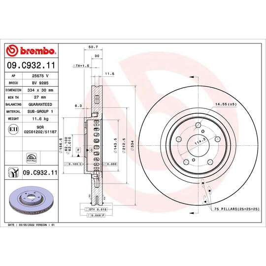 09.C932.11 - Brake Disc 