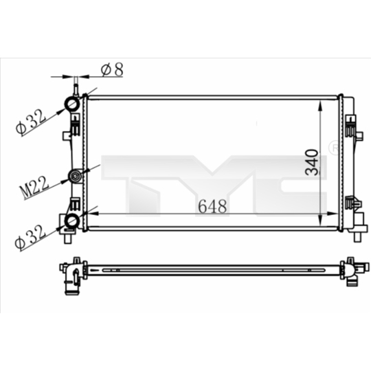 737-0074 - Radiator, engine cooling 