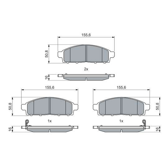 0 986 460 069 - Brake Pad Set, disc brake 