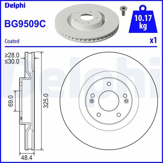 BG9509C - Bromsskiva 