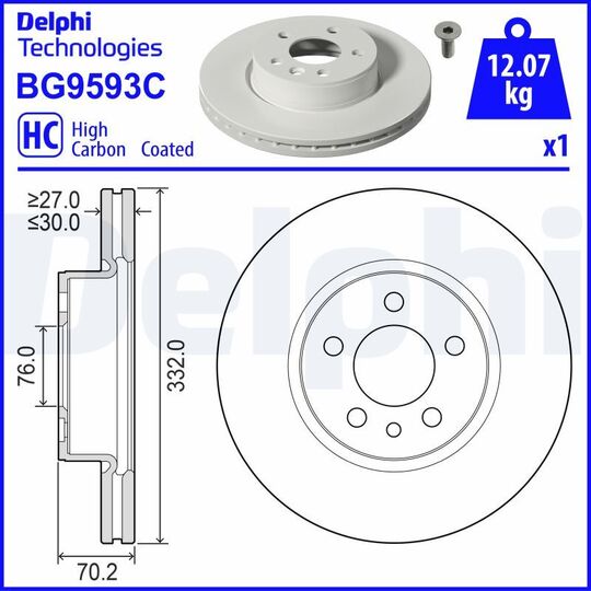 BG9593C - Brake Disc 