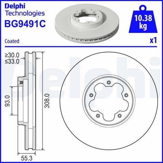 BG9491C - Brake Disc 