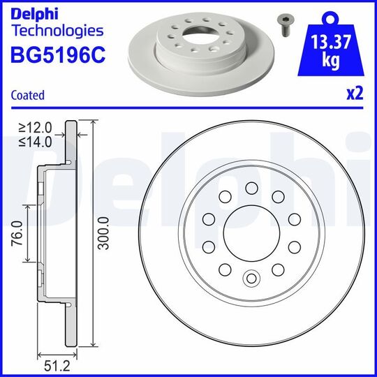 BG5196C - Brake Disc 