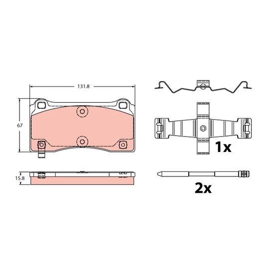 GDB2448 - Brake Pad Set, disc brake 