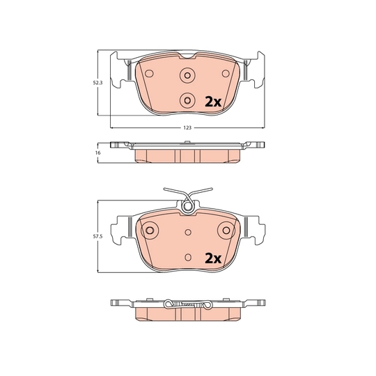 GDB2373 - Brake Pad Set, disc brake 