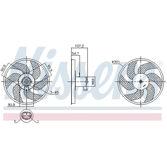 850084 - Ventilaator, mootorijahutus 