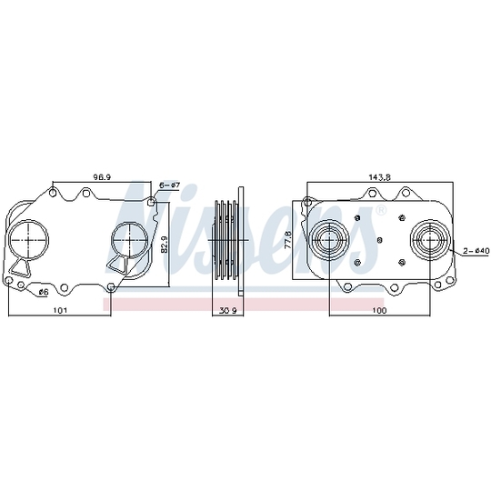 91466 - Oljekylare, motor 