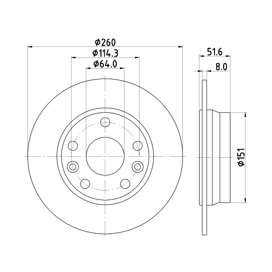 MDC3045C - Brake Disc 