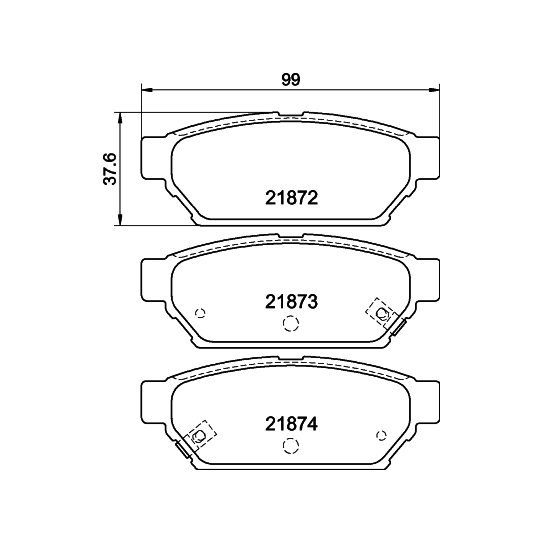 8DB 355 016-701 - Brake Pad Set, disc brake 