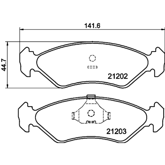 8DB 355 007-391 - Piduriklotsi komplekt,ketaspidur 