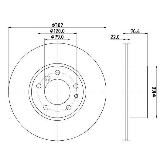 8DD 355 101-711 - Bromsskiva 