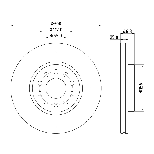 8DD 355 134-371 - Brake Disc 