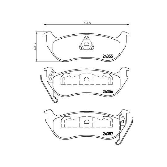 8DB 355 020-631 - Brake Pad Set, disc brake 