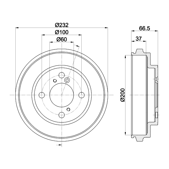 8DT 355 303-051 - Brake Drum 