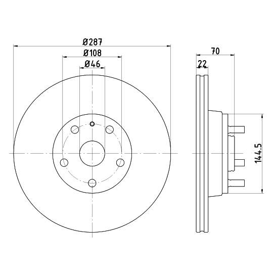 8DD 355 100-871 - Brake Disc 