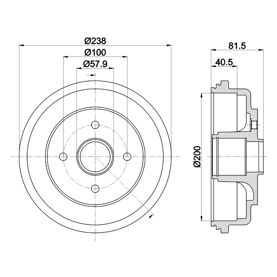 8DT 355 302-941 - Brake Drum 