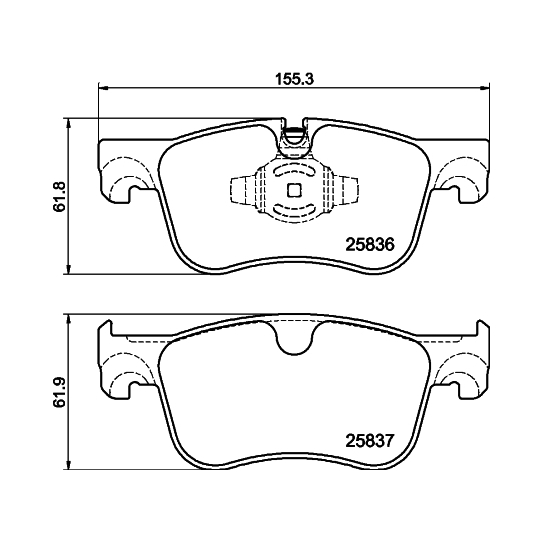 8DB 355 041-091 - Brake Pad Set, disc brake 