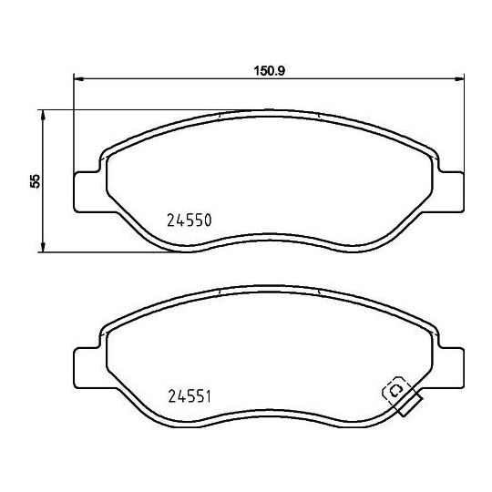 8DB 355 013-401 - Brake Pad Set, disc brake 