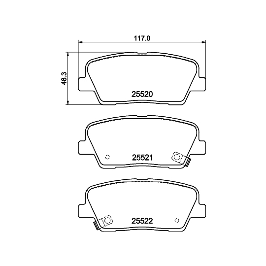 8DB 355 041-141 - Brake Pad Set, disc brake 