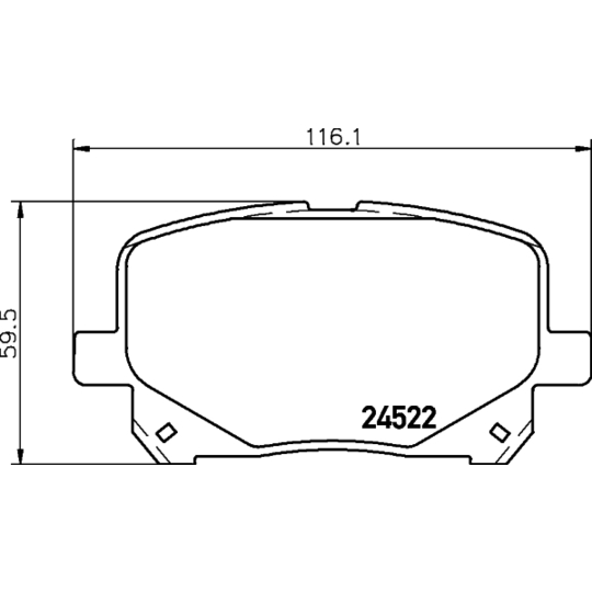 8DB 355 013-161 - Brake Pad Set, disc brake 