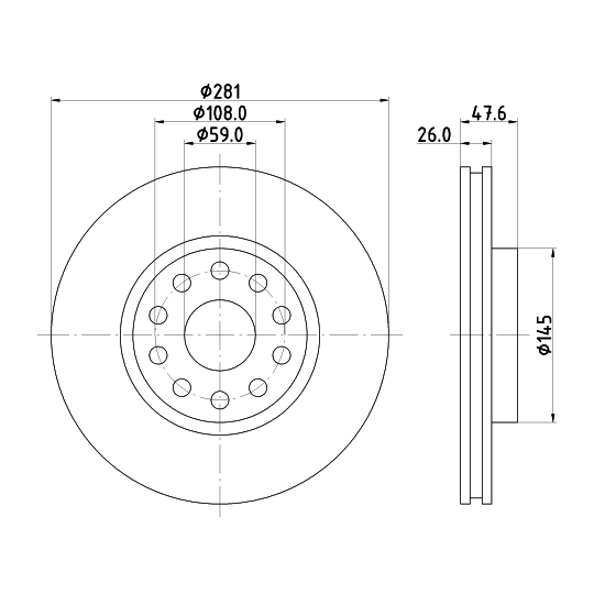 8DD 355 106-301 - Bromsskiva 