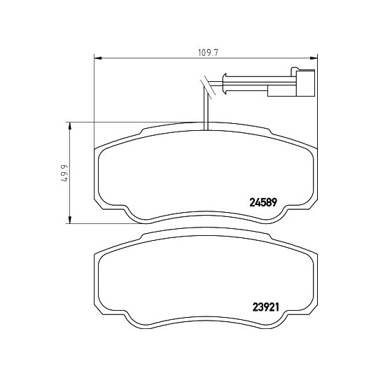 8DB 355 013-511 - Brake Pad Set, disc brake 