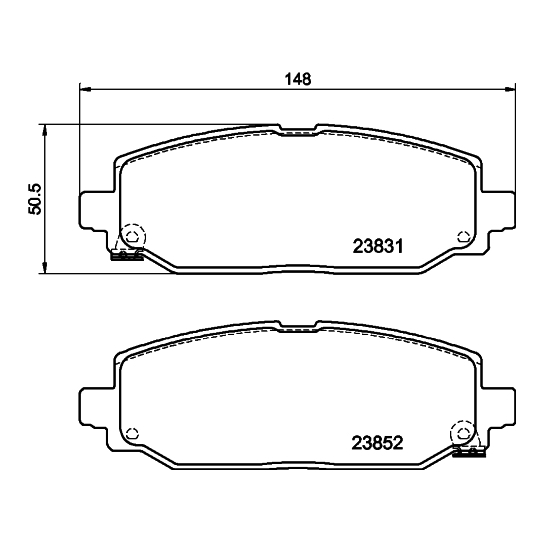 8DB 355 040-021 - Brake Pad Set, disc brake 