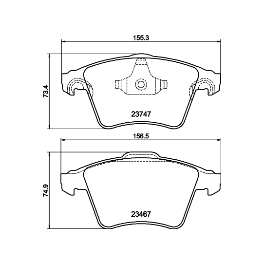 8DB 355 013-821 - Brake Pad Set, disc brake 