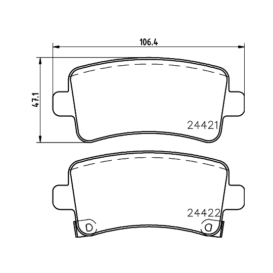 8DB 355 037-651 - Piduriklotsi komplekt,ketaspidur 