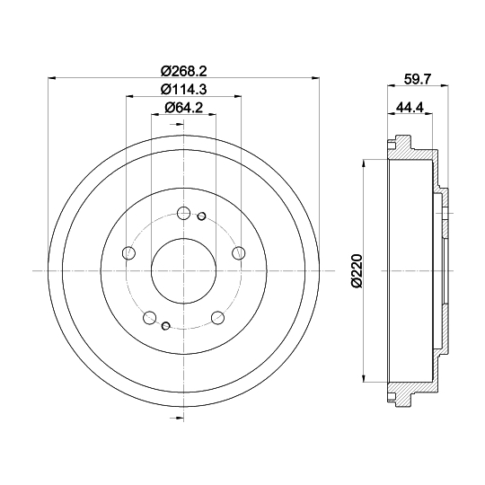 8DT 355 300-291 - Brake Drum 