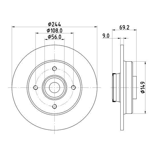 8DD 355 132-161 - Bromsskiva 