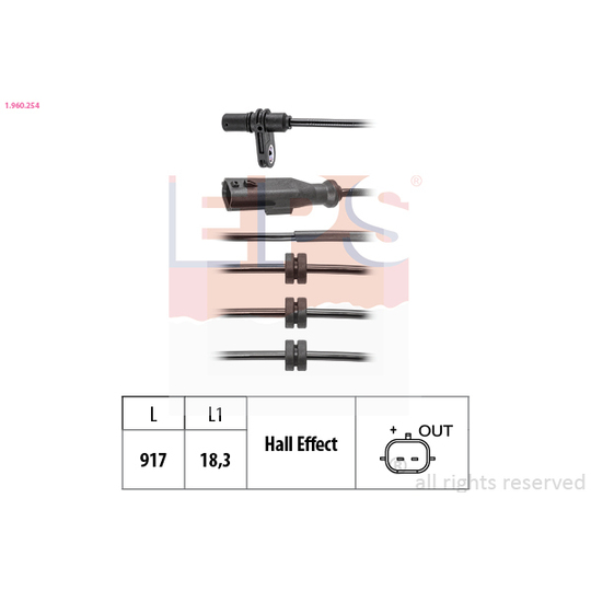 1.960.254 - Sensor, wheel speed 